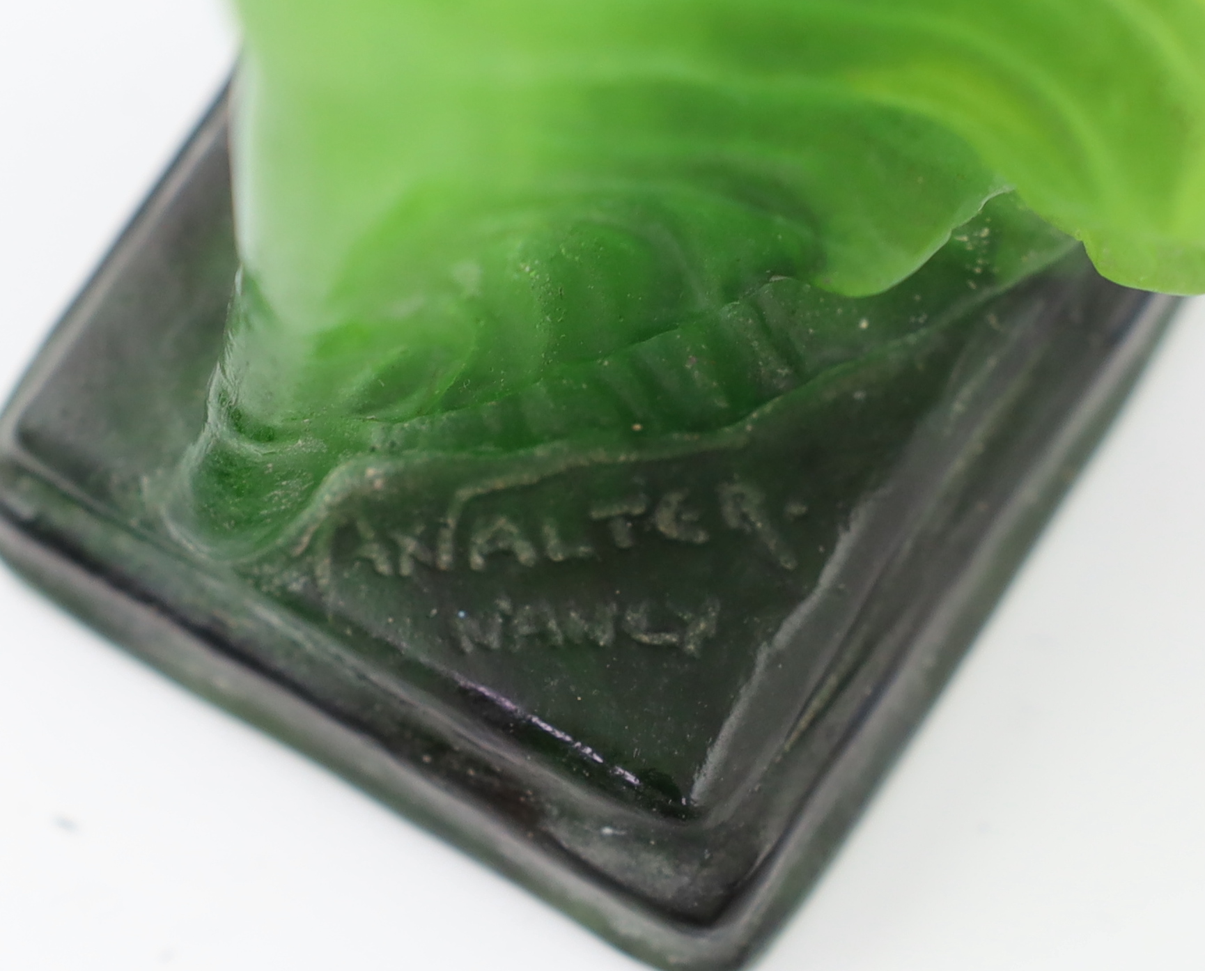 Almeric Walter (1870-1959), a pate-de-verre glass ‘Tanagra’ figure, c.1900, chip to rear corner of base